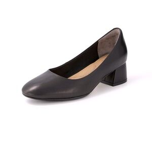 Sierra Zamira pillow walk,Black Block Heel Pumps with Minimalist Design